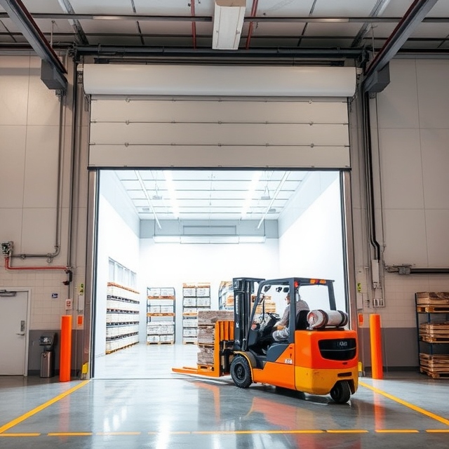 High-traffic freezer room doors for forklift access and temperature control